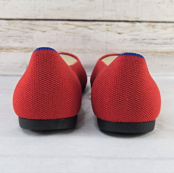 Rothy's Ballet Flats Pointed Toe Bright Red Women's Size 8.5 - Picture 4 of 14